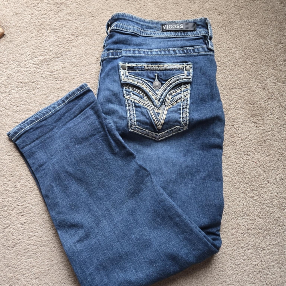 Vigoss Women's Blue Ankle Jeans